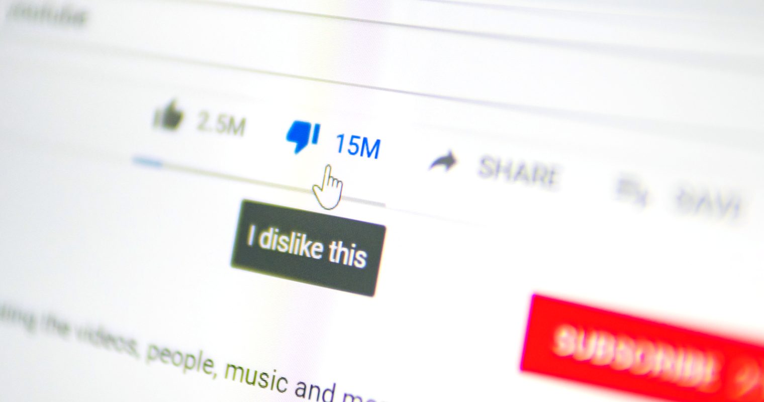A YouTube és a Dislike számláló eltüntetése - és amit tehetünk